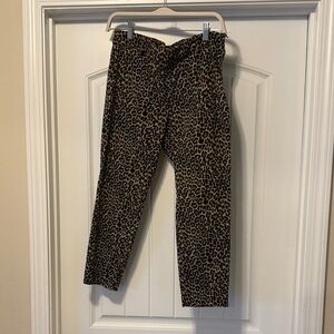 J. Crew Tan and Black Animal Print Pants